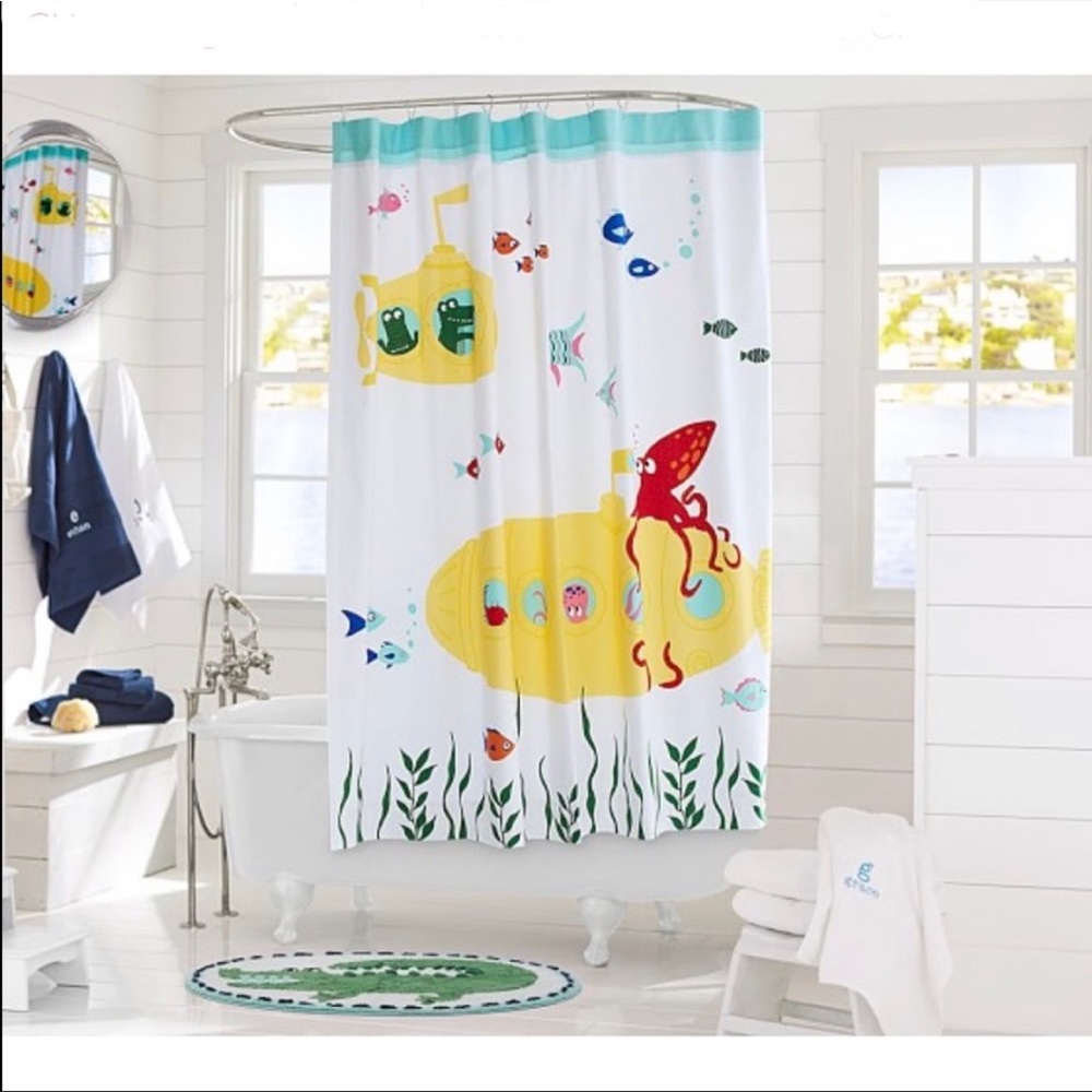 Pottery barn kids submarine shower Curtian